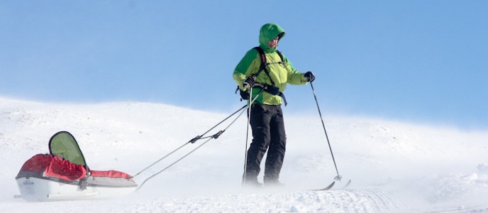 Skiing with sledge in Norway I @SatuVW I Destination Unknown