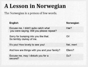 Learning Norwegian Language